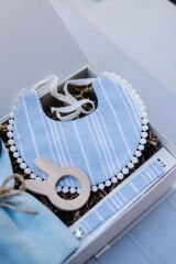 Erkek Bebek Hediye Seti - Yenidoğan Hediyesi - Mavi Çizgili