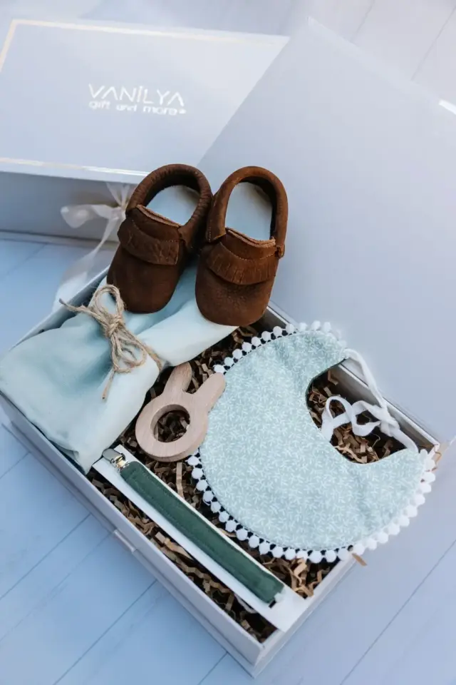 Erkek Bebek Hediye Seti - Yenidoğan Hediyesi - Yeşil