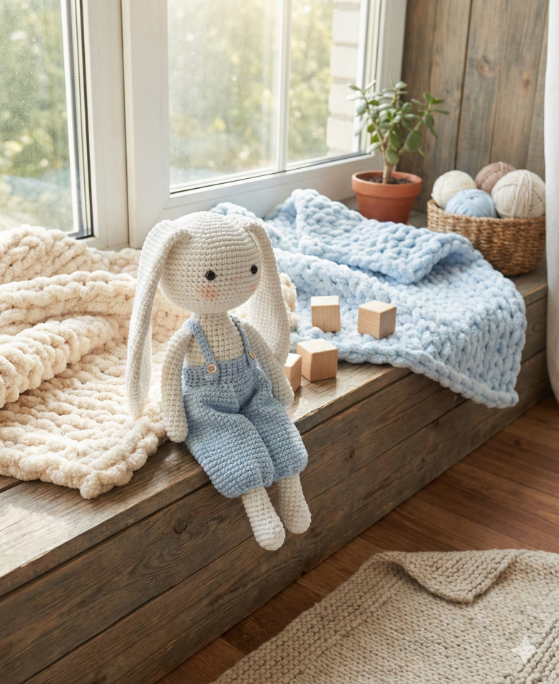 İlk Uyku Arkadaşım Mavi Tavşan 30 cm