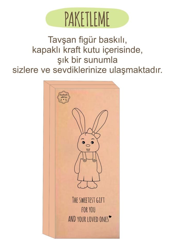 İlk Uyku Arkadaşım Somon Tavşan 30 cm