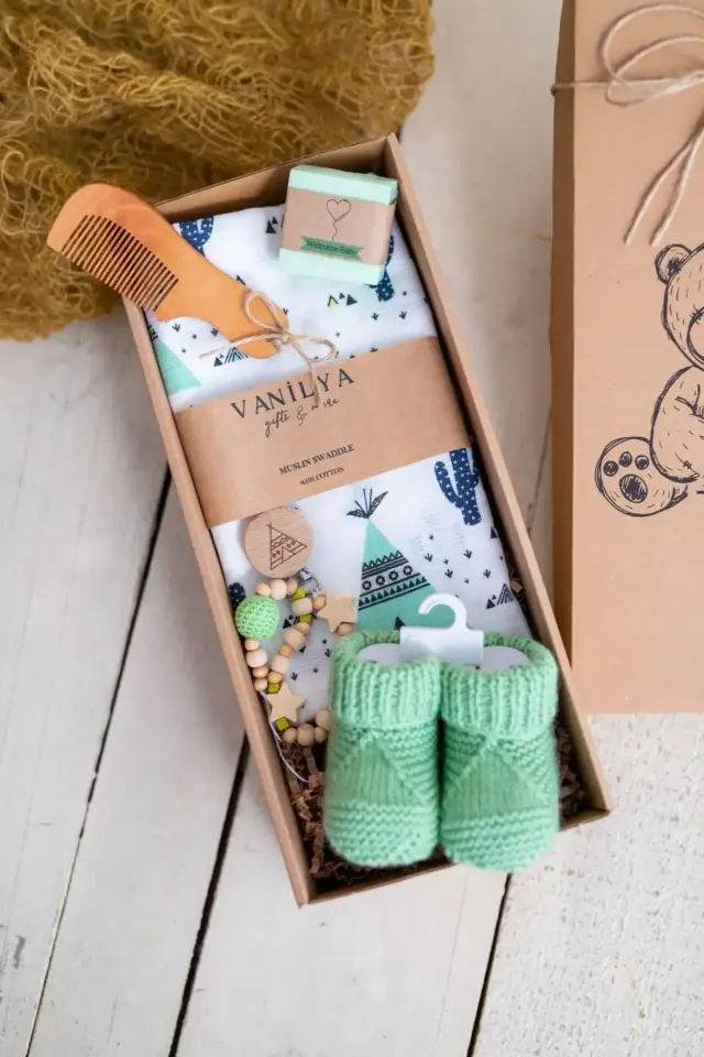 Erkek Bebek Hediye Seti - Boho Çadır