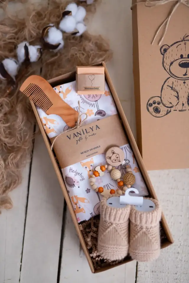 Erkek Bebek Hediye Seti - Boho Tilki