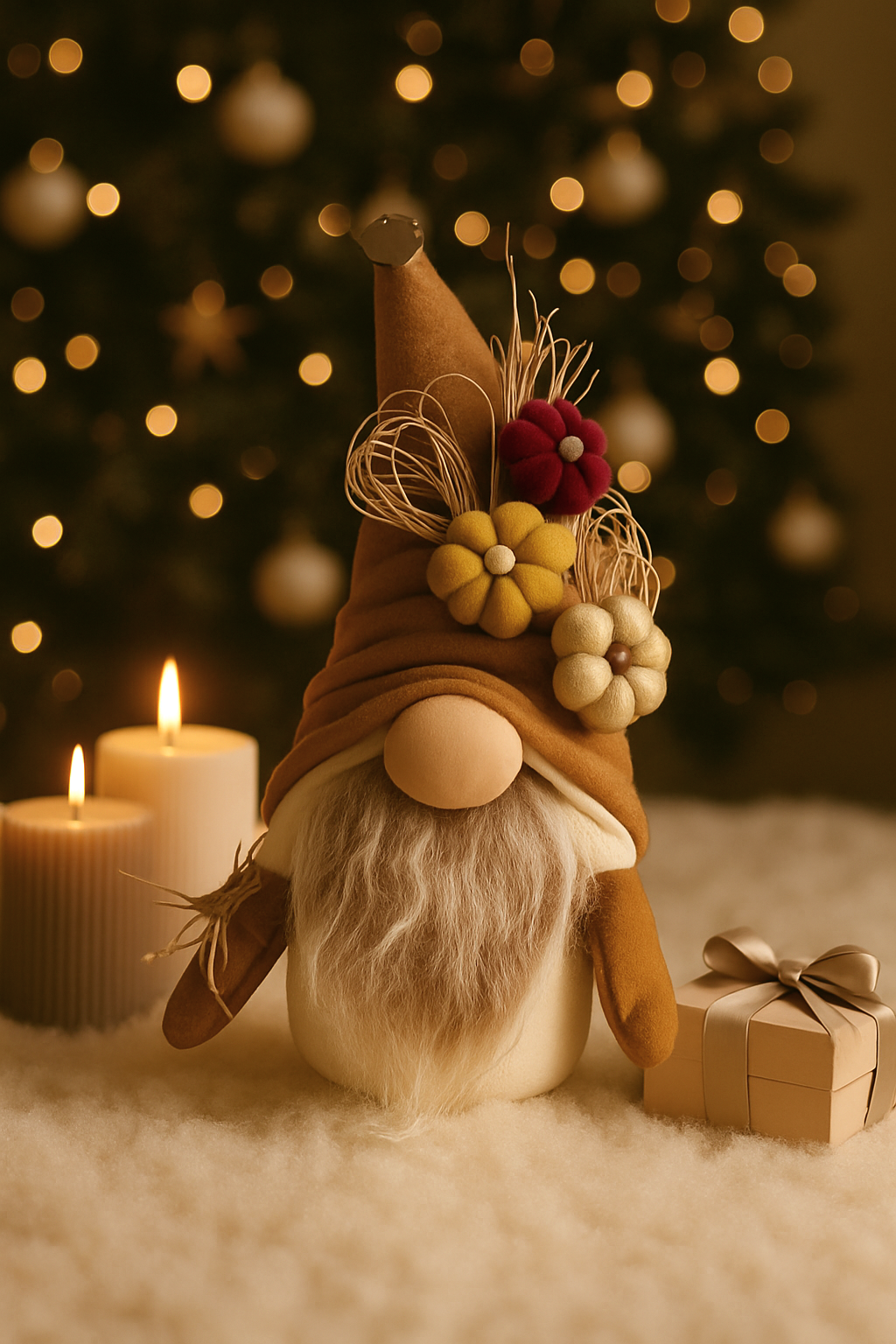 Dekoratif Şans Cücesi Ev Ofis Dekoru-Pumpkin Boy 35 cm