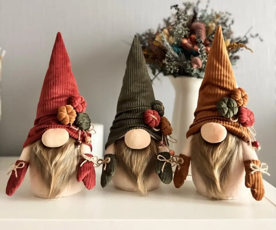 Dekoratif Şans Cücesi Ev Ofis Dekoru-Velvet Boy Kiremit 35 cm