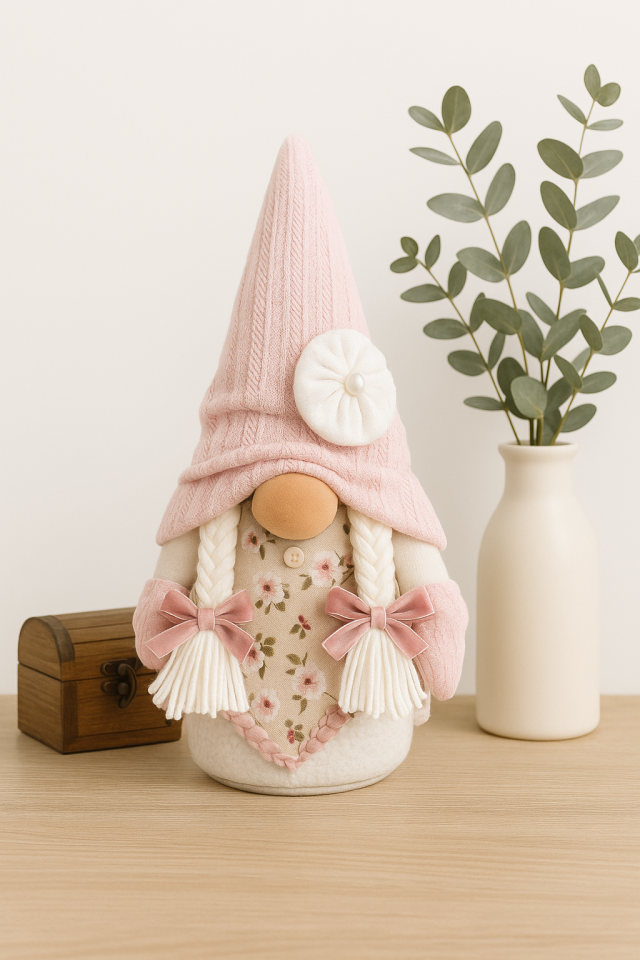 Dekoratif Şans Cücesi Ev Ofis Dekoru-Spring Girl 35 cm