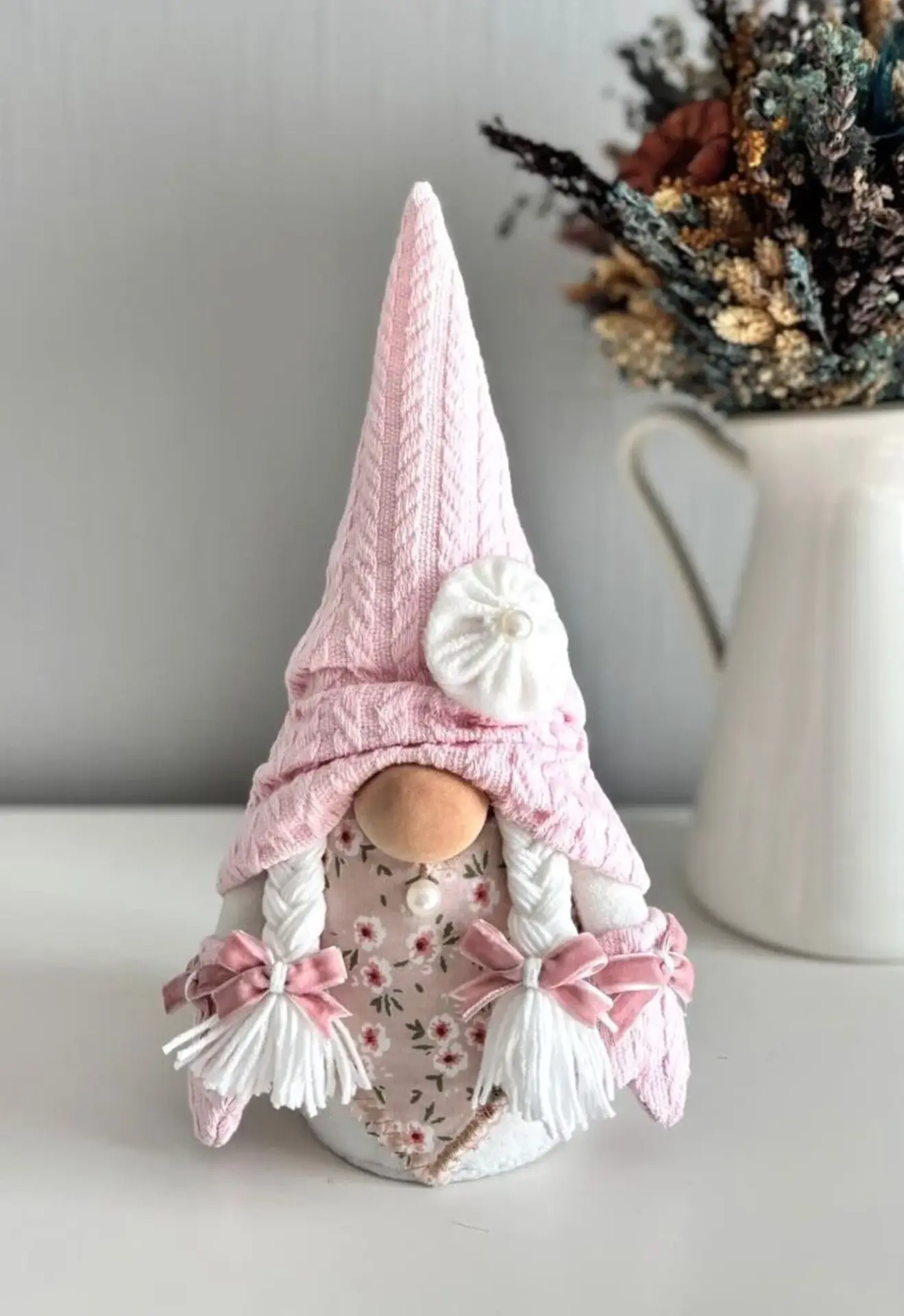 Dekoratif Şans Cücesi Ev Ofis Dekoru-Spring Girl 35 cm