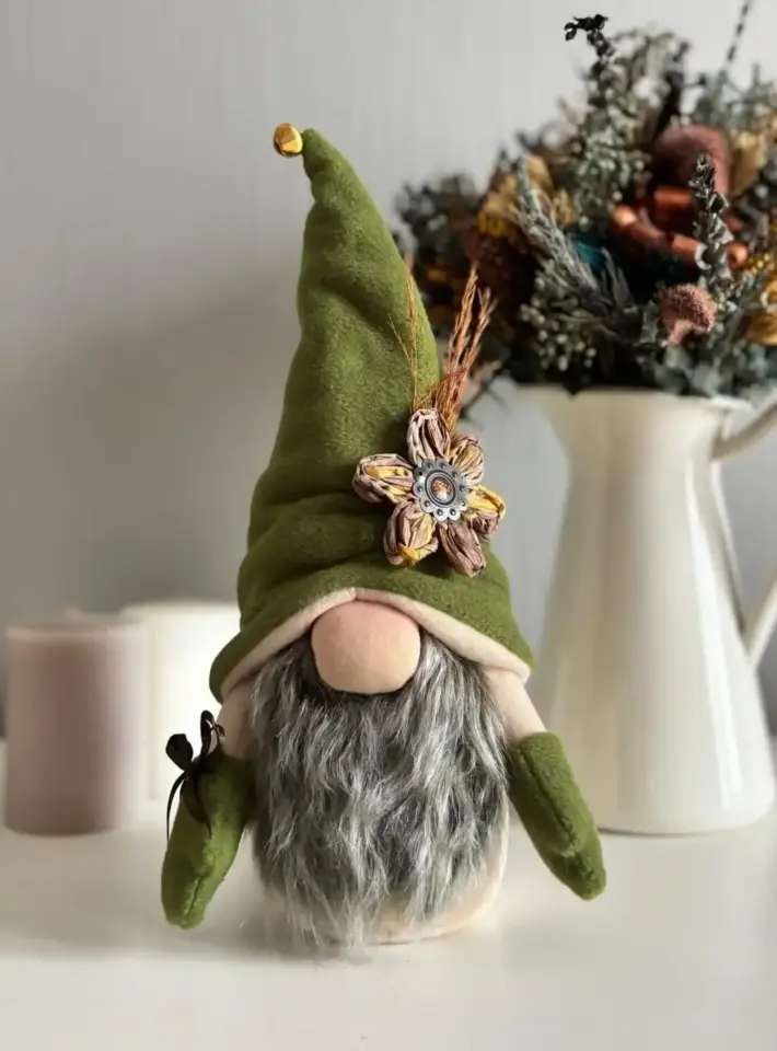 Dekoratif Şans Cücesi Ev Ofis Dekoru-Spring Boy 35 cm