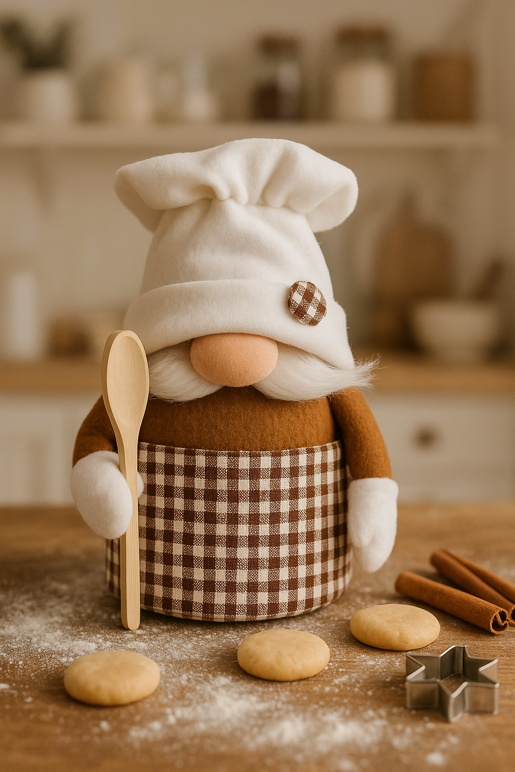 Dekoratif Şans Cücesi Ev Ofis Dekoru-Chef Boy Aşçı Cüce 25 cm