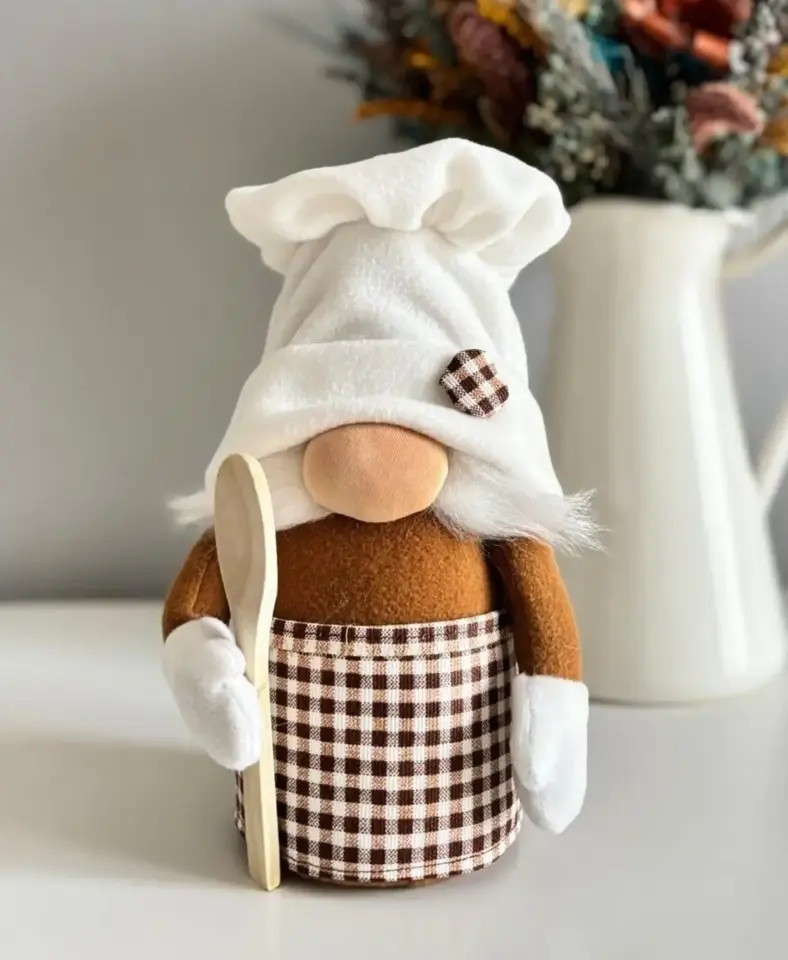 Dekoratif Şans Cücesi Ev Ofis Dekoru-Chef Boy 25 cm