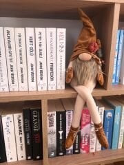 Dekoratif Şans Cücesi Kitap Tutucu Dekor-Velvet Maxi Boy Kiremit 60 cm