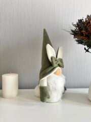 Dekoratif Şans Cücesi Ev Ofis Bebek Odası Dekoru-Rabbit Boy Yeşil 35 cm