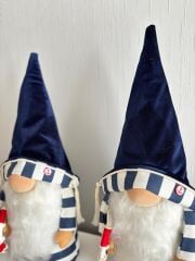 Dekoratif Şans Cücesi Kitap Tutucu Ev Ofis Tekne Dekoru-Marine Boy Denizci Cüce 50 cm