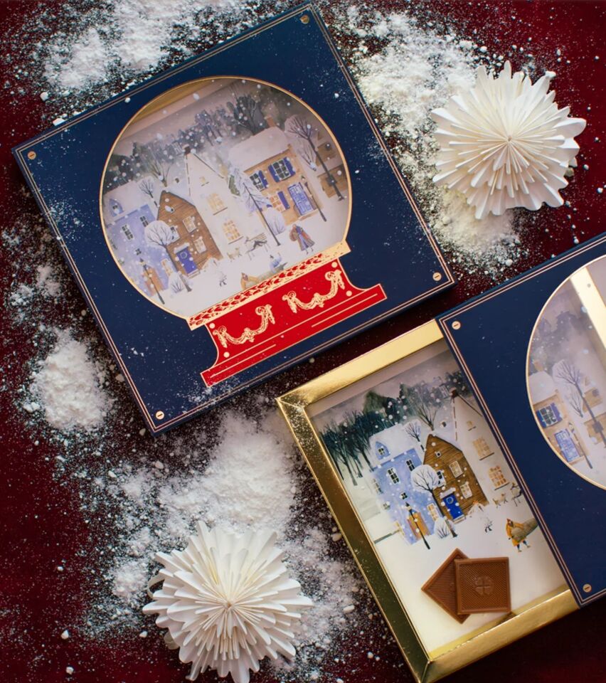 Yılbaşı Hediyelik Madlen Çikolata 32'li-Winter Village