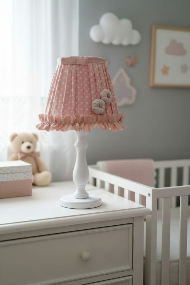 Bebek Odası Abajuru-Blush Rose