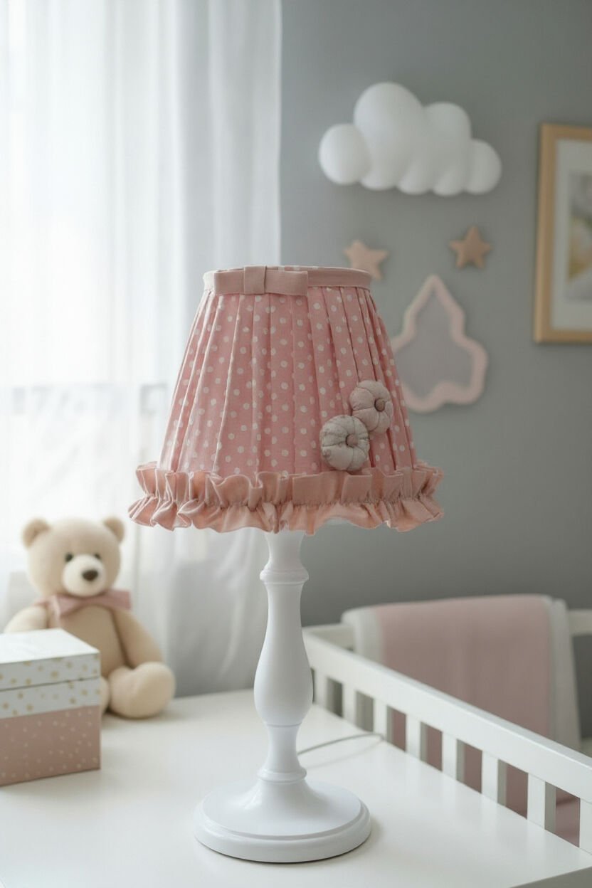 Bebek Odası Abajuru-Blush Rose