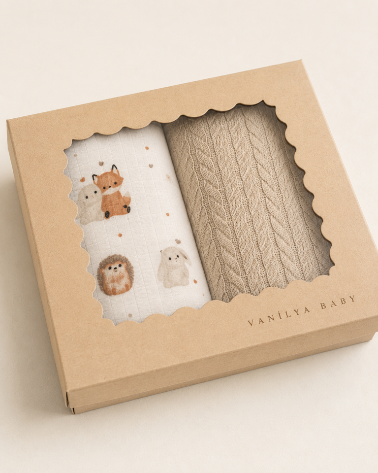 Bebek Müslin Örtü ve Battaniye Seti – Little Friends