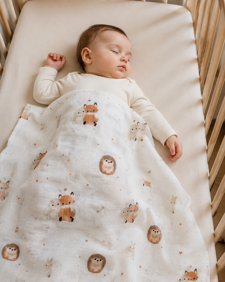 Bebek Müslin Örtü ve Battaniye Seti – Little Friends