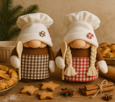 Dekoratif Şans Cücesi Ev Ofis Dekoru-Chef Boy 25 cm